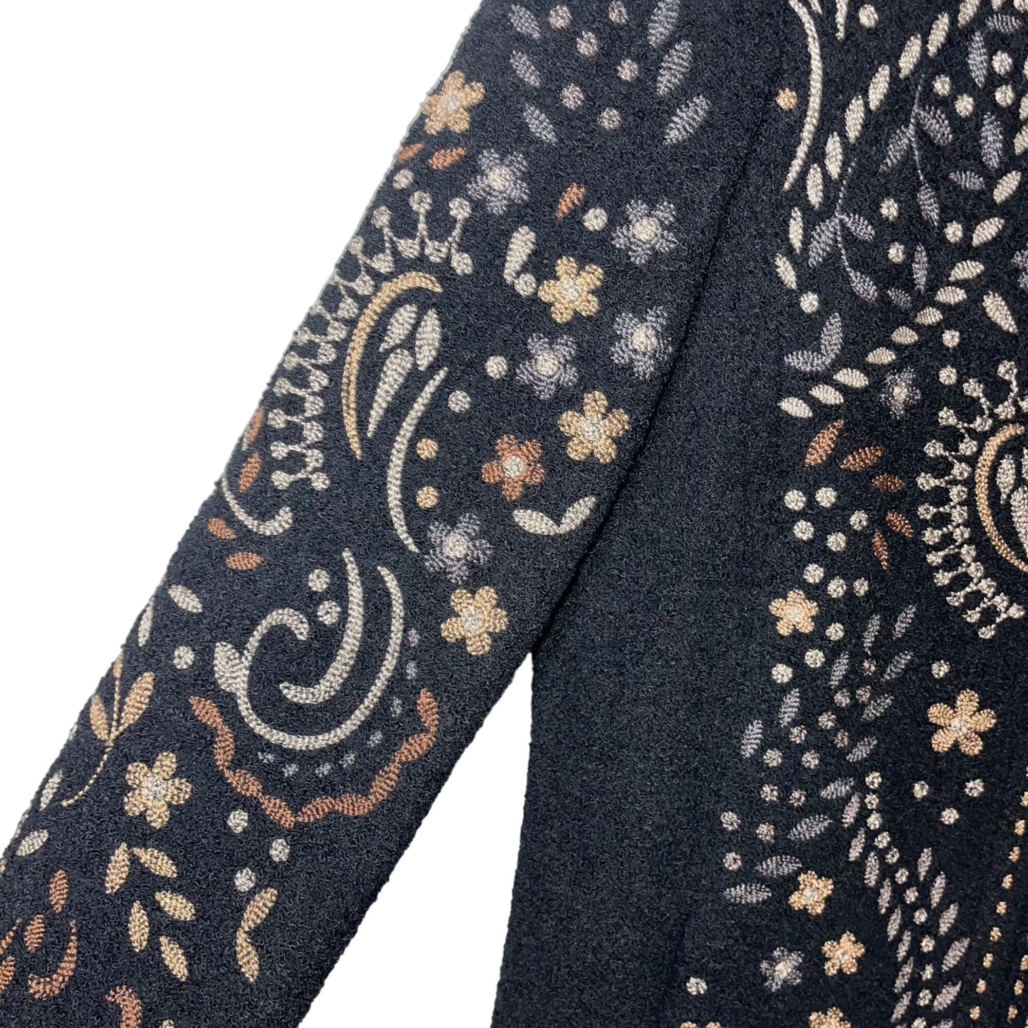 Linea by Louis Dell'olio Vintage Womens Embroidered Sweater