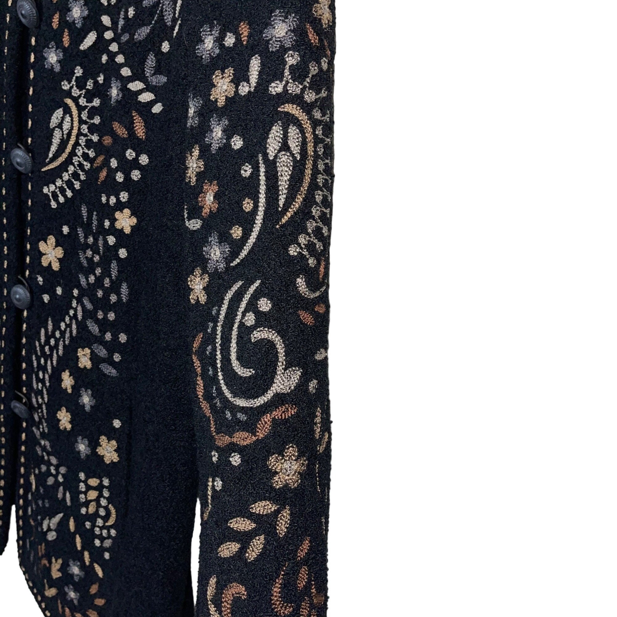 Linea by Louis Dell'olio Vintage Womens Embroidered Sweater
