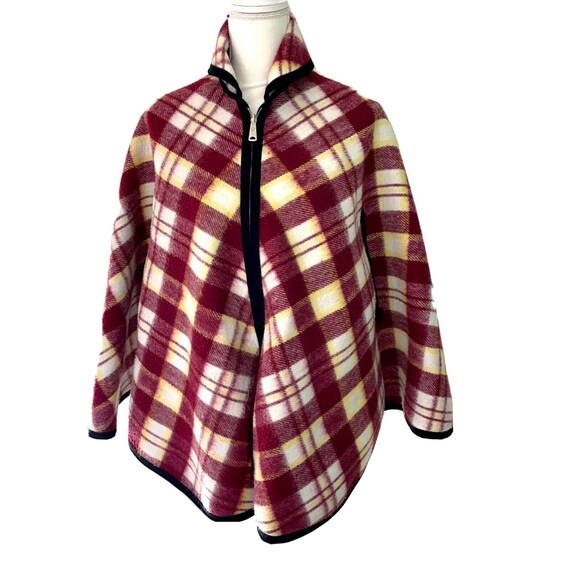 Reversible Plaid Cape Womens Vintage 50s 60s Full… - image 2