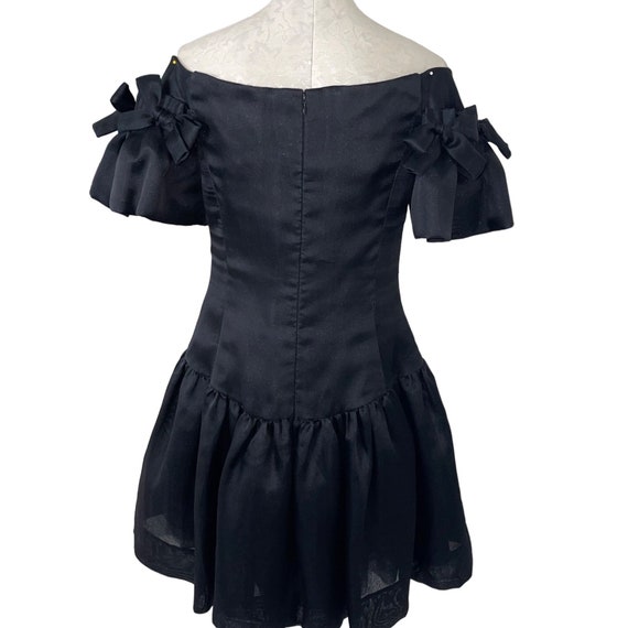 I. Magnin Vintage Fit And Flare Dress Size 8 Blac… - image 2