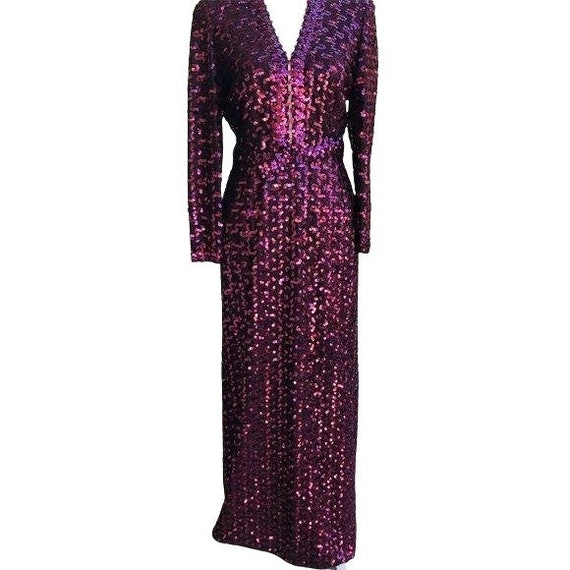 Lilli Diamond Dress Womens Vintage 70s Sequin Dis… - image 7