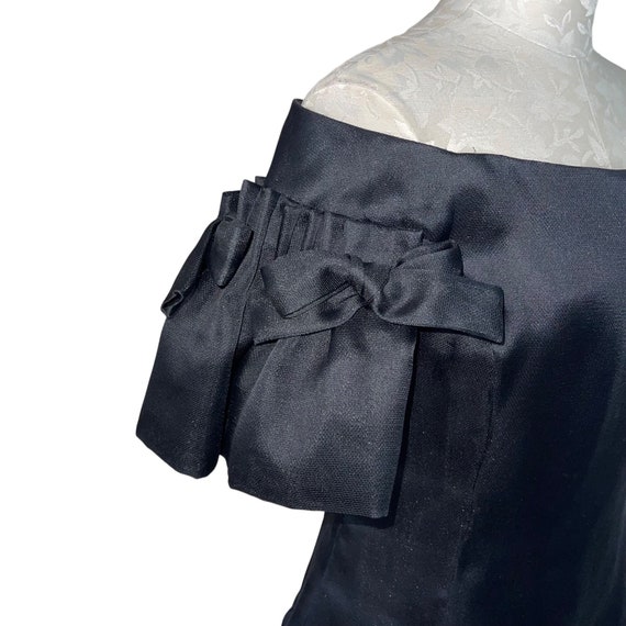 I. Magnin Vintage Fit And Flare Dress Size 8 Blac… - image 5