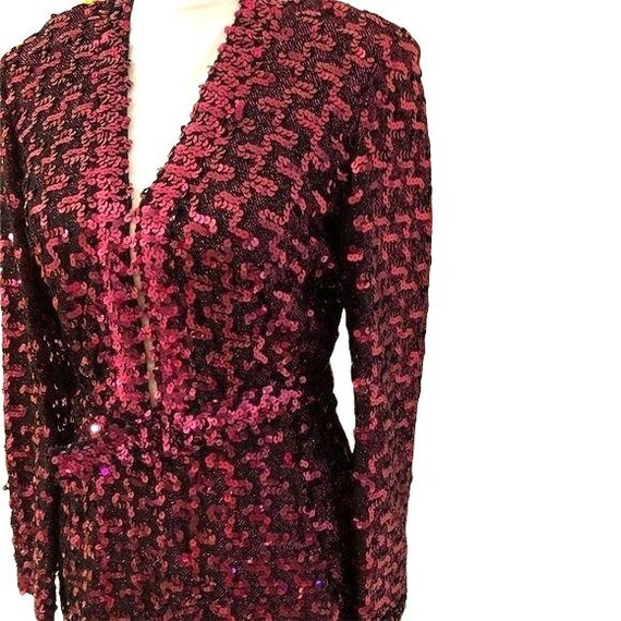 Lilli Diamond Dress Womens Vintage 70s Sequin Dis… - image 9