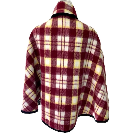 Reversible Plaid Cape Womens Vintage 50s 60s Full… - image 4