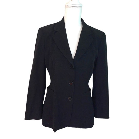 Moschino Jeans Blazer Size 8 Womens 90s Y2K Black… - image 1