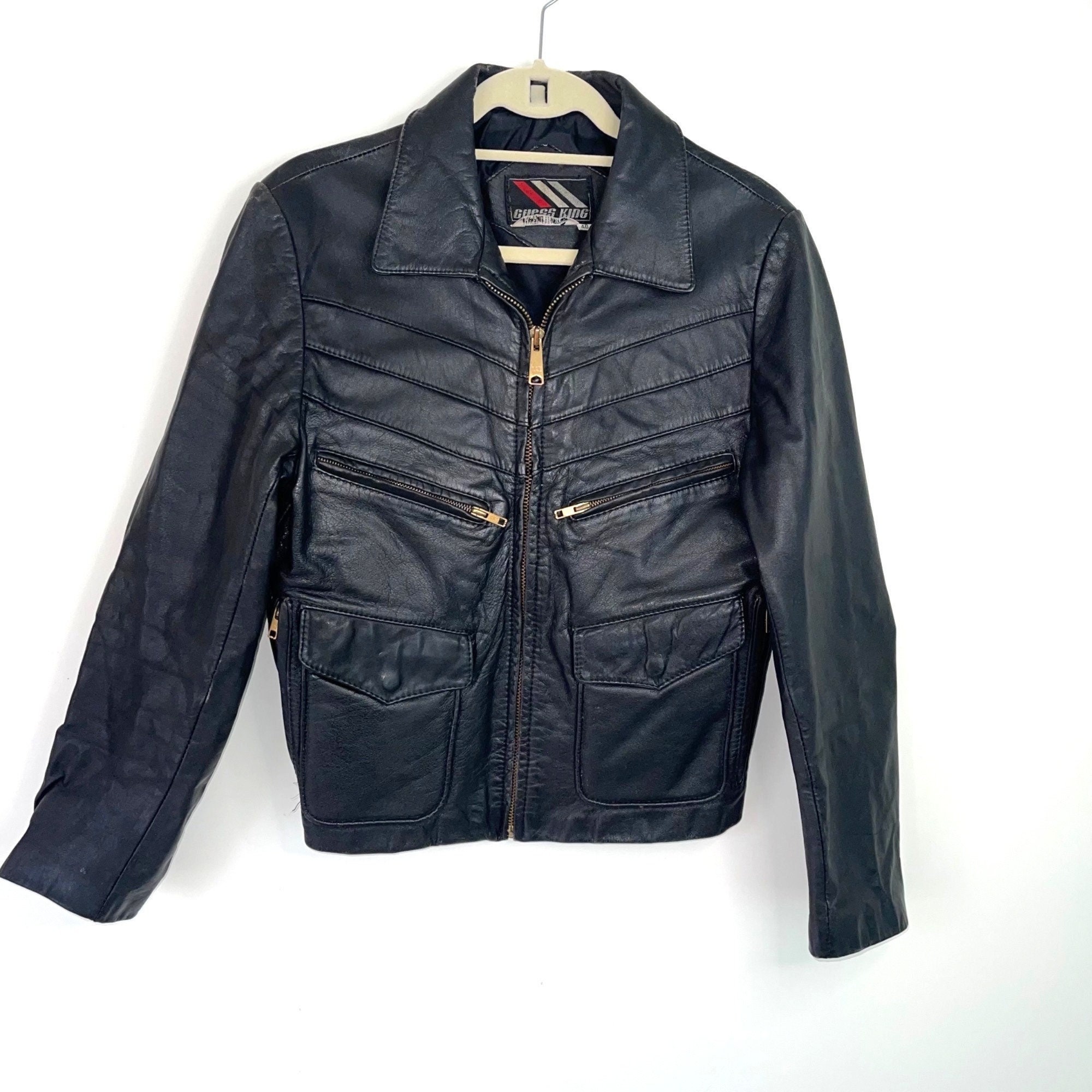 King size shop leather jacket