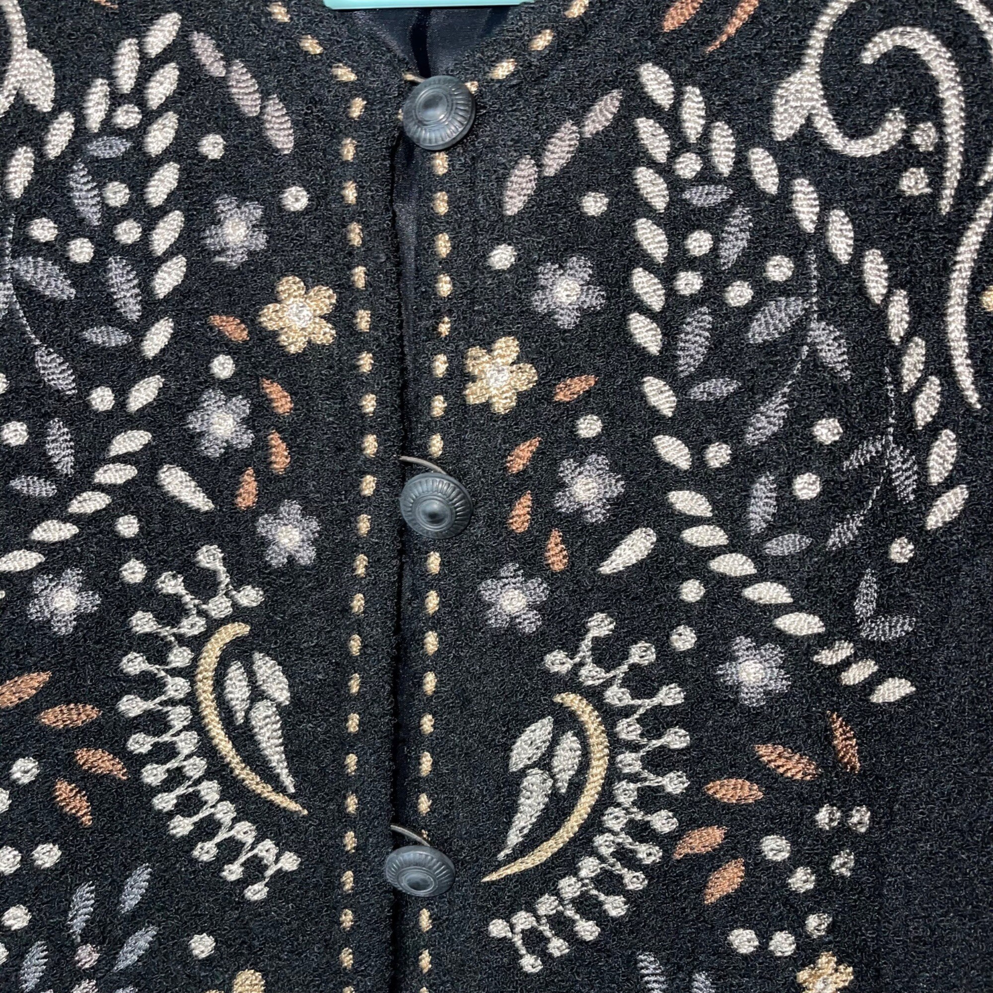 Linea by Louis Dell'olio Vintage Womens Embroidered Sweater