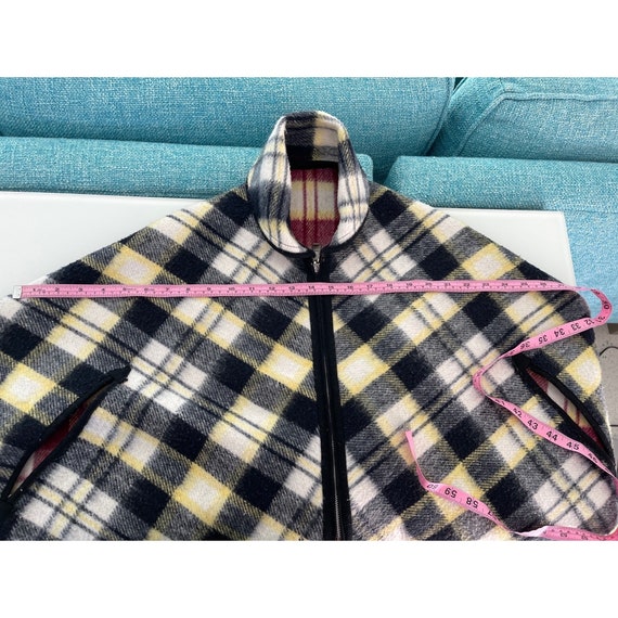 Reversible Plaid Cape Womens Vintage 50s 60s Full… - image 8