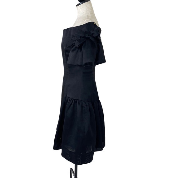 I. Magnin Vintage Fit And Flare Dress Size 8 Blac… - image 7