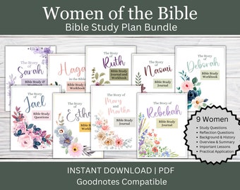 Women of the Bible Study Bundle | Digital Journal & Workbook (PDF)