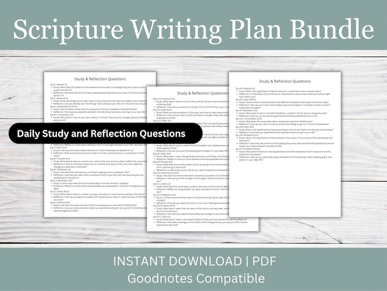 12-month Scripture Writing Plan | Topical Bible Study (PDF) - Etsy