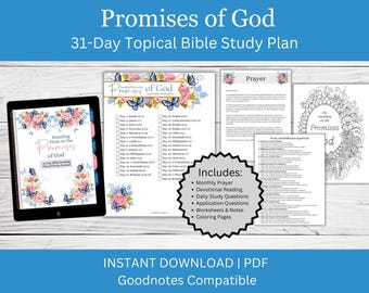 31-Day Bible Study Journal | Promises of God (Digital Download)