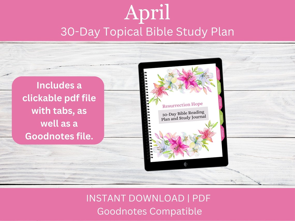 Scripture Study Plan Mockups Bible Study Journal Bible Reading Plan Printable Digital Bible Study ...
