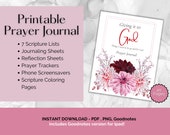 Printable Prayer Journal, Scripture Coloring Pages, and Screensavers (Digital Download)