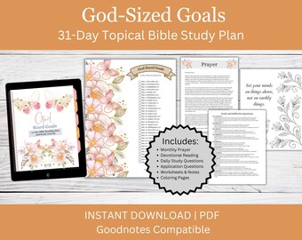 Digital Bible Study Journal | 31-Day Topical Plan (Goodnotes Compatible)