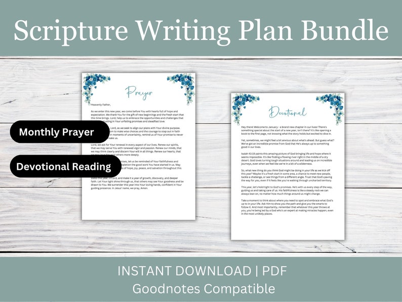 12-month Scripture Writing Plan | Topical Bible Study (PDF) - Etsy