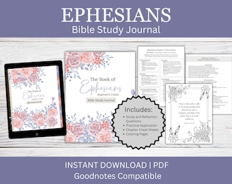Ephesians Bible Study Journal | Beginner's Guide (Digital Download)