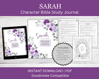Sarah Bible Study Journal | Character Study, Devotional (Digital Download)
