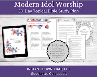 30-Day Bible Study Journal | Modern Idol Worship (Digital Download)