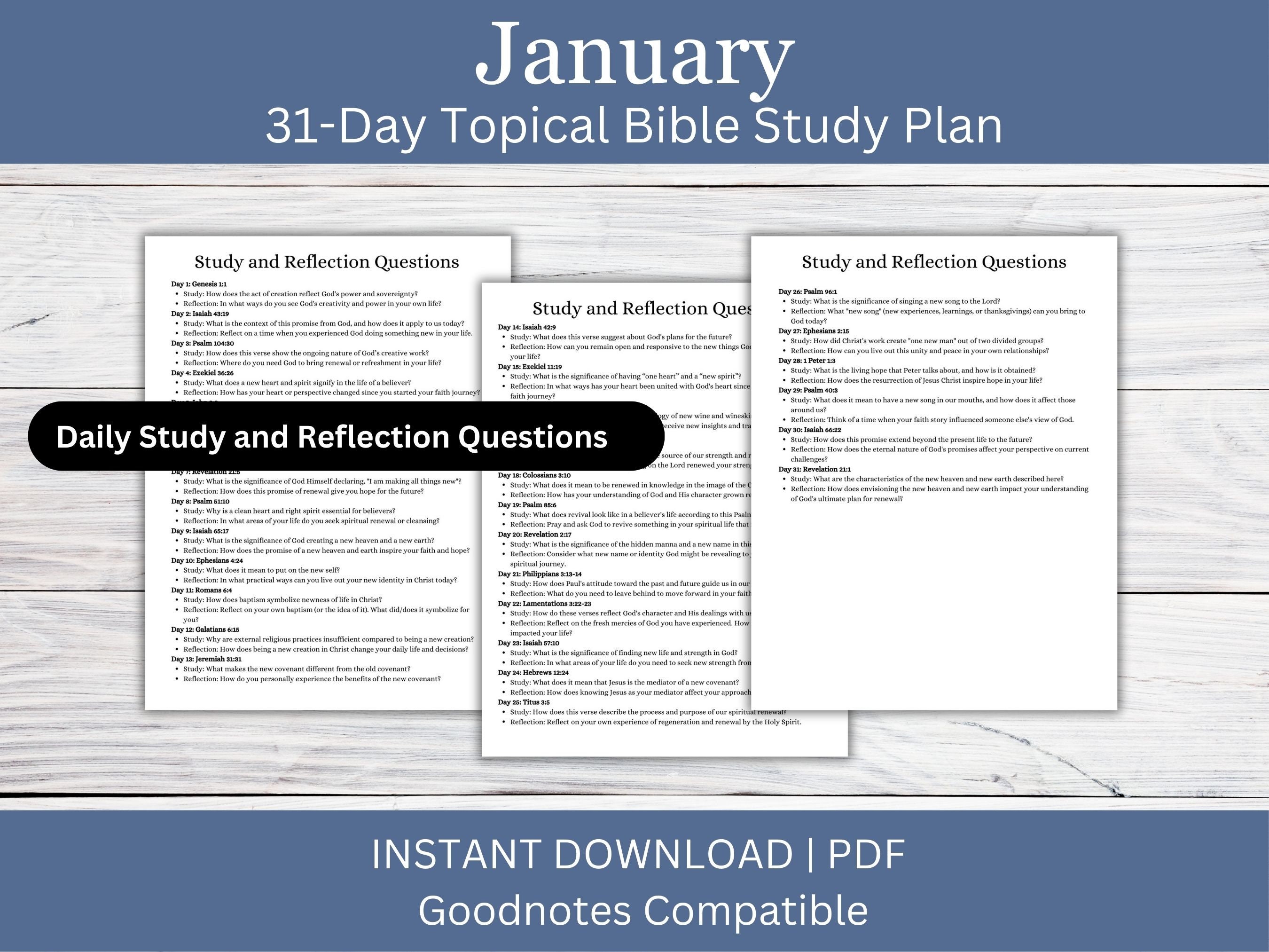Printable Bible Study Plan