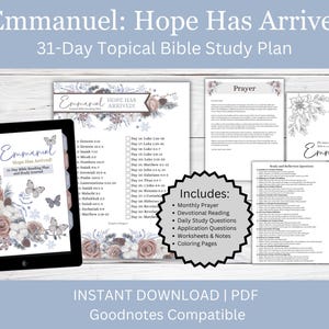 31-Day Bible Study Journal | Printable Christian Planner (Digital Download)