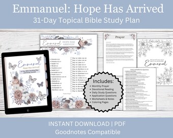 31-Day Bible Study Journal | Printable Christian Planner (Digital Download)