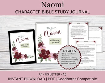 Naomi Bible Study Journal | Christian Character Study (Digital Download)