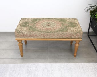 Retro Ottomaanse bank met dierenprint, gestoffeerde voetenbank met zebraprint, hal slaapkamerbank, multifunctionele woondecoratie, zebrastoel