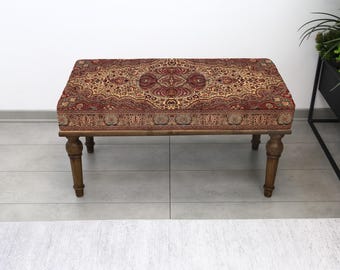 Zebra Patterned Bench, Animal Printed Ottoman Bench, Entrway Bench, Upholstered Bench, Coffee Bench, Decorative Furniture, Shoes Boho Bench