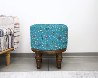 Rustic Pouf For Relaxed Interiors, Handmade Ottoman, Comfortable Seating, Decorative Accent, Cozy Footrest, Unique Housewarming Gift