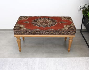Polsterbank mit Tierdruck, Zebramuster-Ottoman, Schlafzimmereingangs-Kaffeesitz, dekorativer Heim-Pouf, Mehrzweckbank, Zebra-Hocker