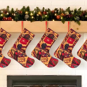 Traditional Embroidered Stockings, Scandinavian Inspired Stocking, Christmas Kilim Stocking, Winter Holiday Keepsake, Monogrammed Stockings