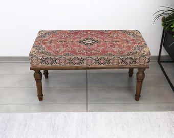 Bank met dierenprint voor slaapkamer, gestoffeerde zebrabank, entreebank, koffiebank, decoratieve bank, esthetische bank, poef pianobank