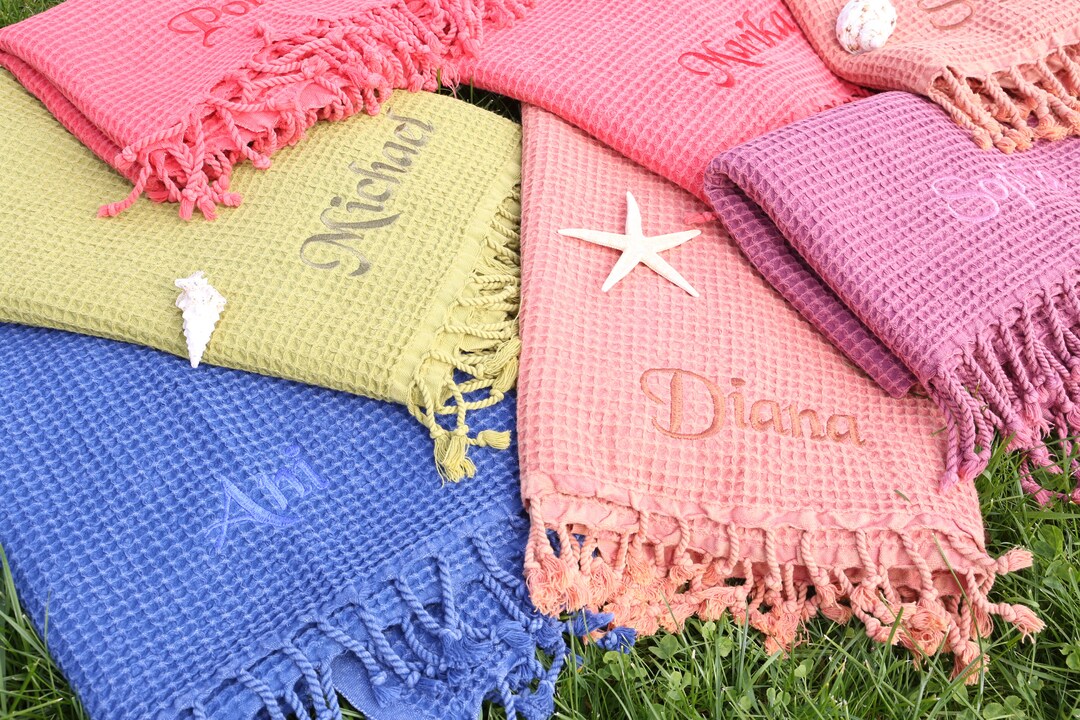 Waffle Hand Towel,personalized Gift for Her,20x40,personalized Gift for