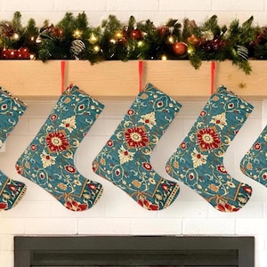 Personalized Gift, Rustic Cozy Christmas Scandinavian Inspired Stocking, Christmas Gift, Embroidered Name Christmas Stocking, Rug Stocking