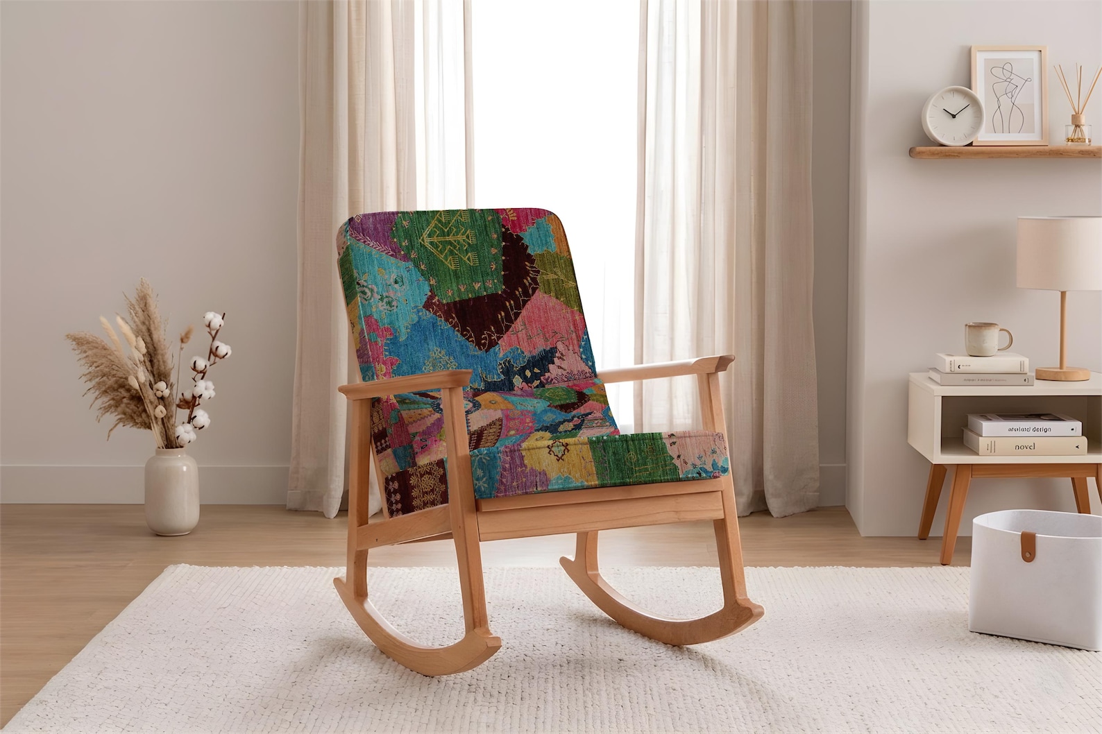 Handnade Rocking Chairs Handmade Rocking, Unique Furniture, Upholstered Rocker, Padded Chair ...