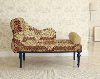 Sillón de salón, sillón de dormitorio, comodidad en el dormitorio, asiento elegante, banco de dormitorio, asiento para relajarse, sala de estar del hogar, decoración con estilo