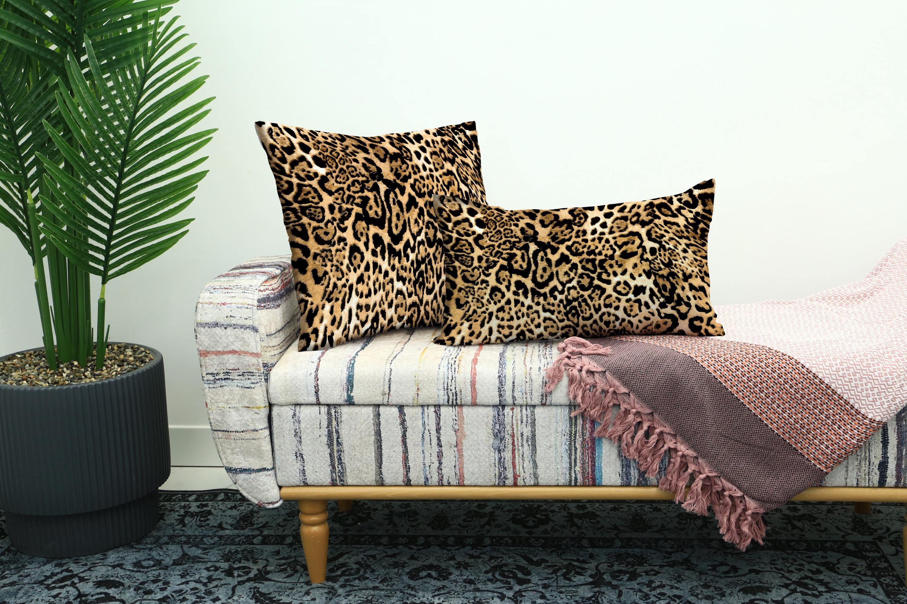 Leopard Gedruckt Weiche Kissen, Tiermuster Kissen für Gemütliche Schlafzimmer und Stilvolle Wohnkultur, Gemütliche Sitzkissen für Innenausstattungen