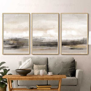 Set of 3 trendy downloadable posters. Abstract printable 3 piece wall art, earth tone triptych wall art, gallery wall set. Set of 3 prints.