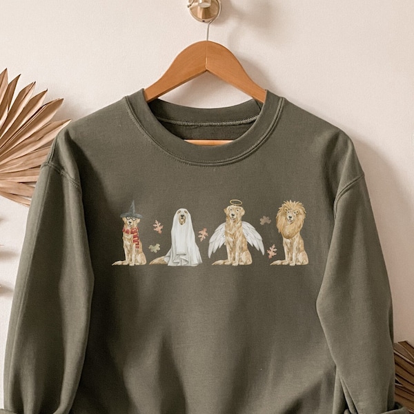 Herbstliches Halloween Sweatshirt - Geist Motiv Mit Blumen Damen Pullover