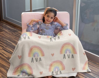 Personalized Baby Blanket Birthday Gift, Custom Kids Blanket, Custom Toddler Blanket, Gift for girl, Gift for baby girl, Blankets and throws