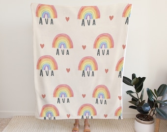 Personalized Baby Blanket Birthday Gift, Custom Kids Blanket, Custom Toddler Blanket, Gift for girl, Gift for baby girl, Blankets and throws