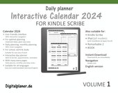 Kalender 2024 für Kindle Scribe | Tagesplaner | Interaktiver Planer | Auch für Remarkable 2 oder iPad | Jahresplaner | englische Version