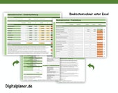 Baukostenrechner Baukosten unter Excel Hausbau Kalkulation Immobilie
