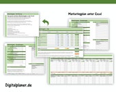 Marketingplan unter Excel Excel-Vorlage Marketingplanung Strategie Zielplanung