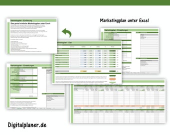 Marketing plan under Excel Excel template Marketing Planning