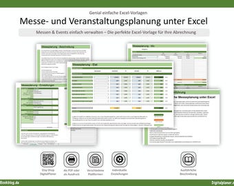 Trade fair and event planning using Excel template for marketing trade fair events