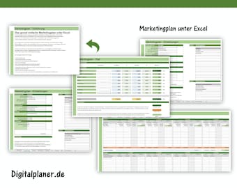 Marketing Bundle 4 Excel-Vorlagen: Messeplanung Marketingplan Messekontakte Marketingplaner