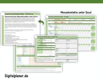 Trade fair contacts under Excel Trade fair Exhibition Marketing planner Template Planner