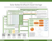 Solar Balkonkraftwerk Excel-Vorlage – Kosten, Erträge & Amortisation schnell berechnen